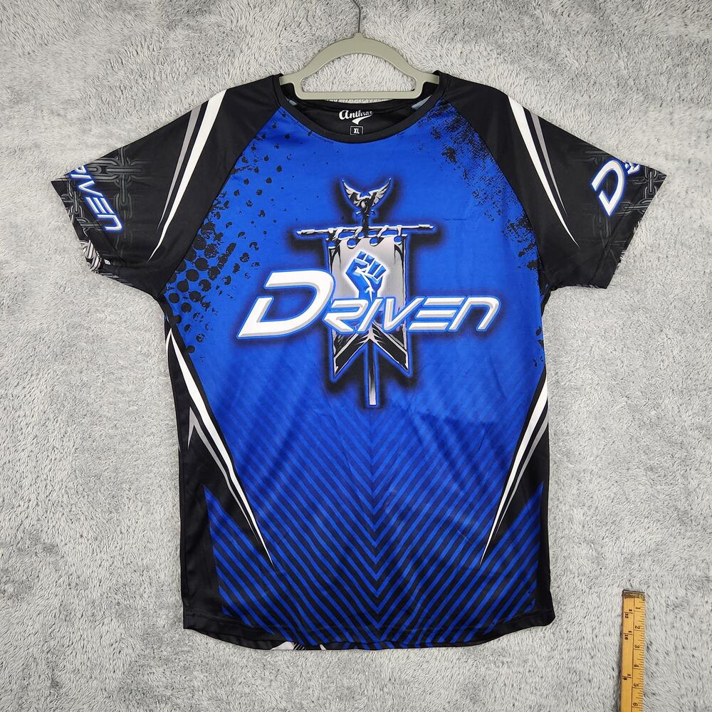 Anthrax Shirt Mens XL Blue Driven Paintball Graphic Logo Jersey Performance Top